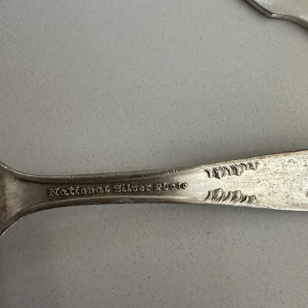Misc‎ Silverplate Baby Fork & Butter Knife National Silver Plate Vernon Silver P